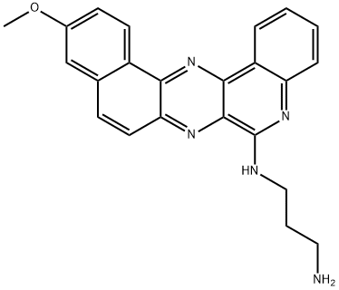 1,3-Propanediamine, N1-(11-methoxybenzo[f]quino[3,4-b]quinoxalin-6-yl)- Structure
