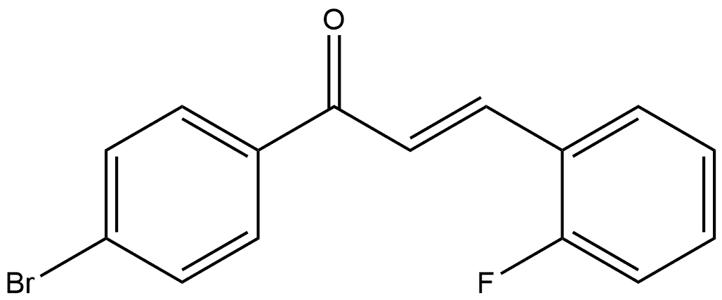 2-Propen-1-one, 1-(4-bromophenyl)-3-(2-fluorophenyl)-, (2E)- Structure