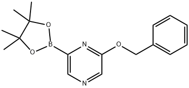 2-(BENZYLOXY)-6-(4,4,5,5-TETRAMETHYL-1,3,2-DIOXABOROLAN-2-YL)PYRAZINE Structure