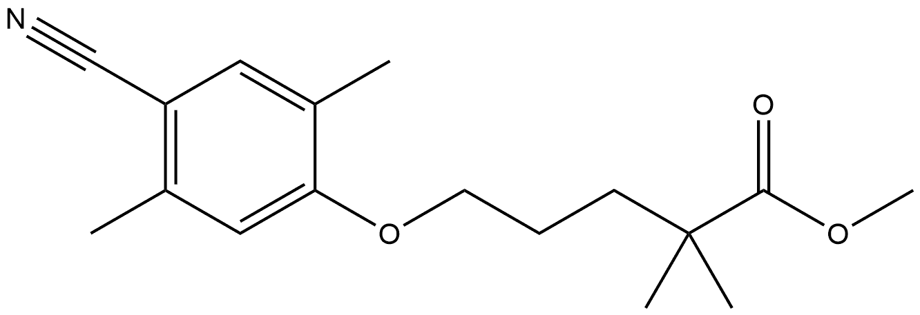 Methyl 5-(4-cyano-2,5-dimethylphenoxy)-2,2-dimethylpentanoate Structure