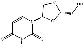 (2S,4S)-1[2-hydroxymethyl-1,3-dioxolan-4-yl]uracil Structure