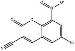 6-Bromo-8-nitro-2-oxochromene-3-carbonitrile 구조식 이미지