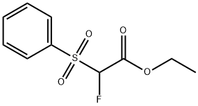 Acetic acid, 2-fluoro-2-(phenylsulfonyl)-, ethyl ester Structure