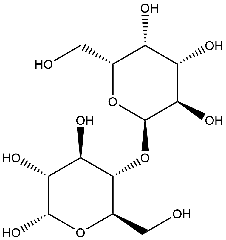 α-D-Glucopyranose, 4-O-α-D-galactopyranosyl- Structure