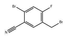 Benzonitrile, 2-bromo-5-(bromomethyl)-4-fluoro- Structure