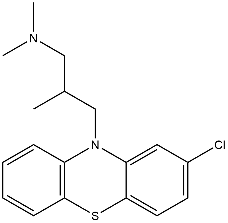 10H-Phenothiazine-10-propanamine, 2-chloro-N,N,β-trimethyl- Structure