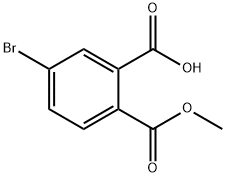 1,2-Benzenedicarboxylic acid, 4-bromo-, 1-methyl ester Structure