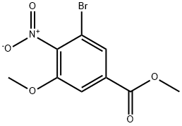 Benzoic acid, 3-bromo-5-methoxy-4-nitro-, methyl ester Structure