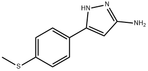 JR-13707, 3-(4-(Methylthio)phenyl)-1H-pyrazol-5-amine, 97% Structure