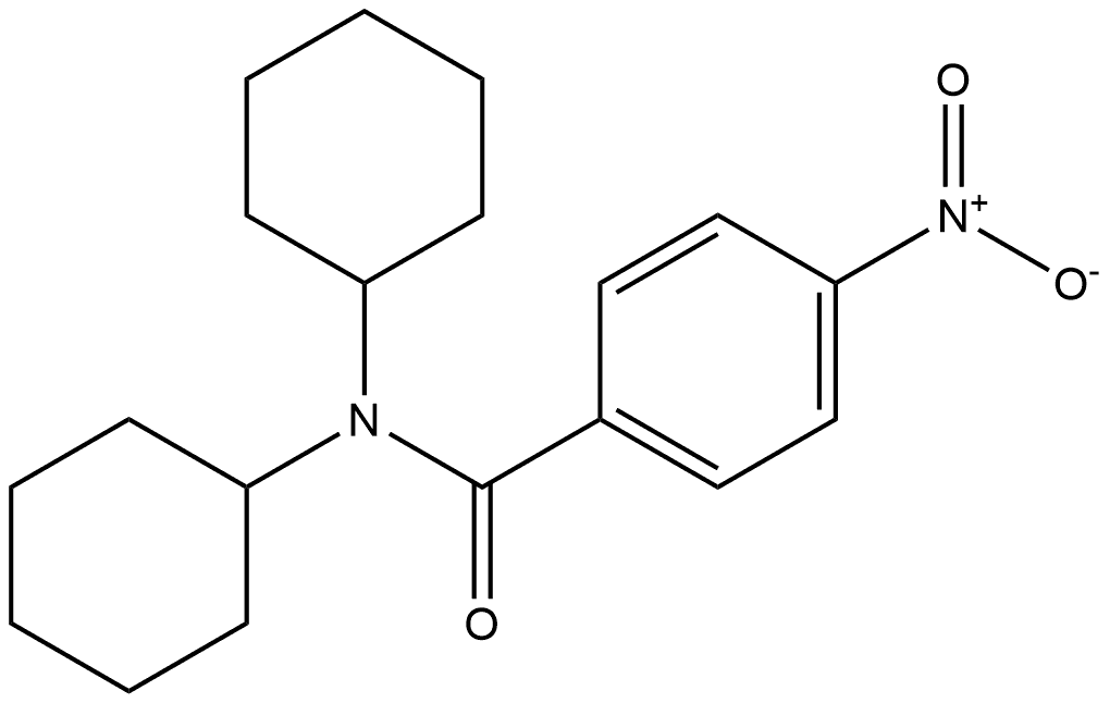 N,N-dicyclohexyl-4-nitrobenzamide Structure