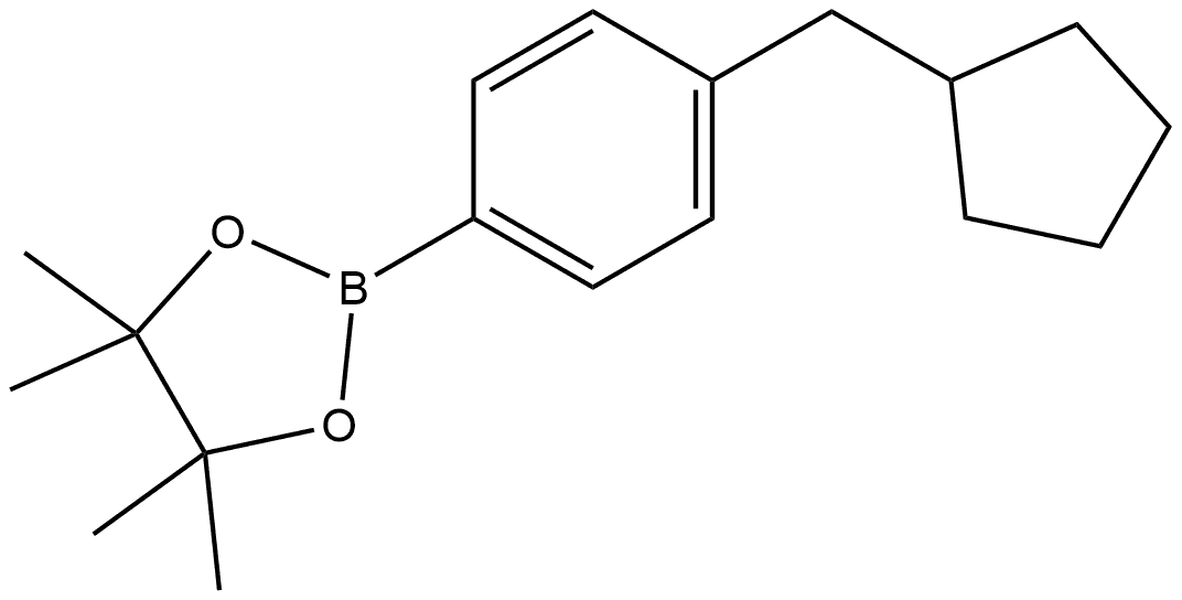 2-[4-(Cyclopentylmethyl)phenyl]-4,4,5,5-tetramethyl-1,3,2-dioxaborolane Structure