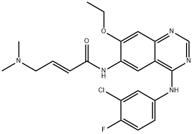 2-Butenamide, N-[4-[(3-chloro-4-fluorophenyl)amino]-7-ethoxy-6-quinazolinyl]-4-(dimethylamino)-, (2E)- Structure