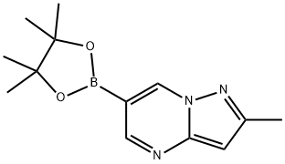 Pyrazolo[1,5-a]pyrimidine, 2-methyl-6-(4,4,5,5-tetramethyl-1,3,2-dioxaborolan-2-yl)- 구조식 이미지