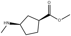 Cyclopentanecarboxylic acid,3-(methylamino)-,methyl ester,(1S,3R)- Structure