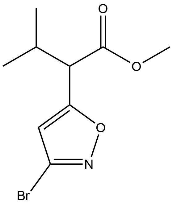 5-Isoxazoleacetic acid, 3-bromo-α-(1-methylethyl)-, methyl ester 구조식 이미지
