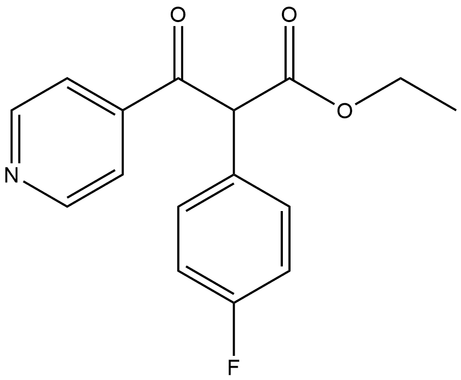 4-Pyridinepropanoic acid, α-(4-fluorophenyl)-β-oxo-, ethyl ester 구조식 이미지