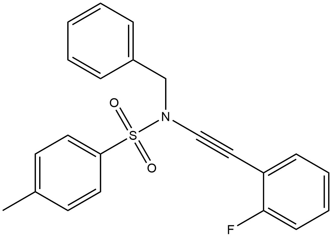 N-benzyl-N-((2-fluorophenyl)ethynyl)-4-methylbenzenesulfonamide 구조식 이미지