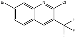 Quinoline, 7-bromo-2-chloro-3-(trifluoromethyl)- 구조식 이미지