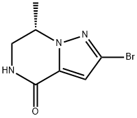 Pyrazolo[1,5-a]pyrazin-4(5H)-one, 2-bromo-6,7-dihydro-7-methyl-, (7S)- 구조식 이미지