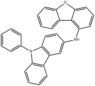 9H-Carbazol-3-amine, N-1-dibenzofuranyl-9-phenyl- 구조식 이미지
