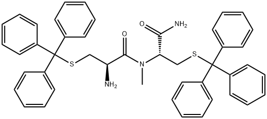 L-Cysteinamide, S-(triphenylmethyl)-L-cysteinyl-N-methyl-S-(triphenylmethyl)- Structure