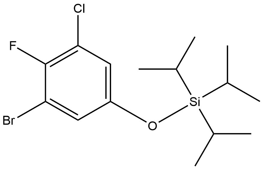 1-Bromo-3-chloro-2-fluoro-5-[[tris(1-methylethyl)silyl]oxy]benzene Structure