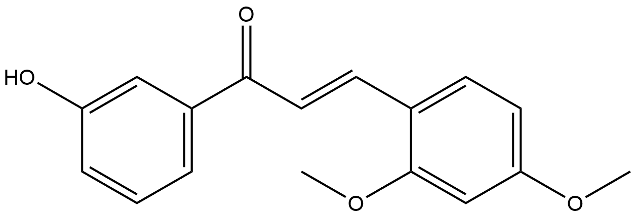 2-Propen-1-one, 3-(2,4-dimethoxyphenyl)-1-(3-hydroxyphenyl)-, (2E)- Structure