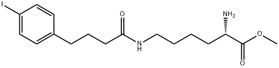 L-Lysine, N6-[4-(4-iodophenyl)-1-oxobutyl]-, methyl ester Structure