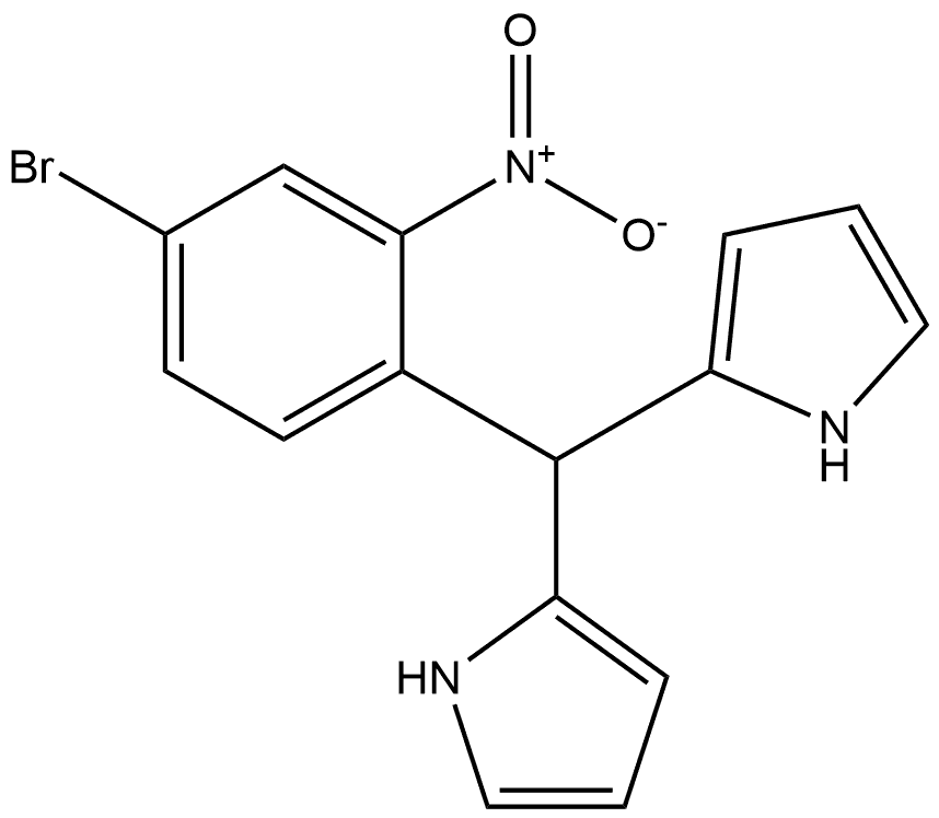 2,2’-[(4-Bromo-2-nitrophenyl)methylene]bis(1H-pyrrole) Structure