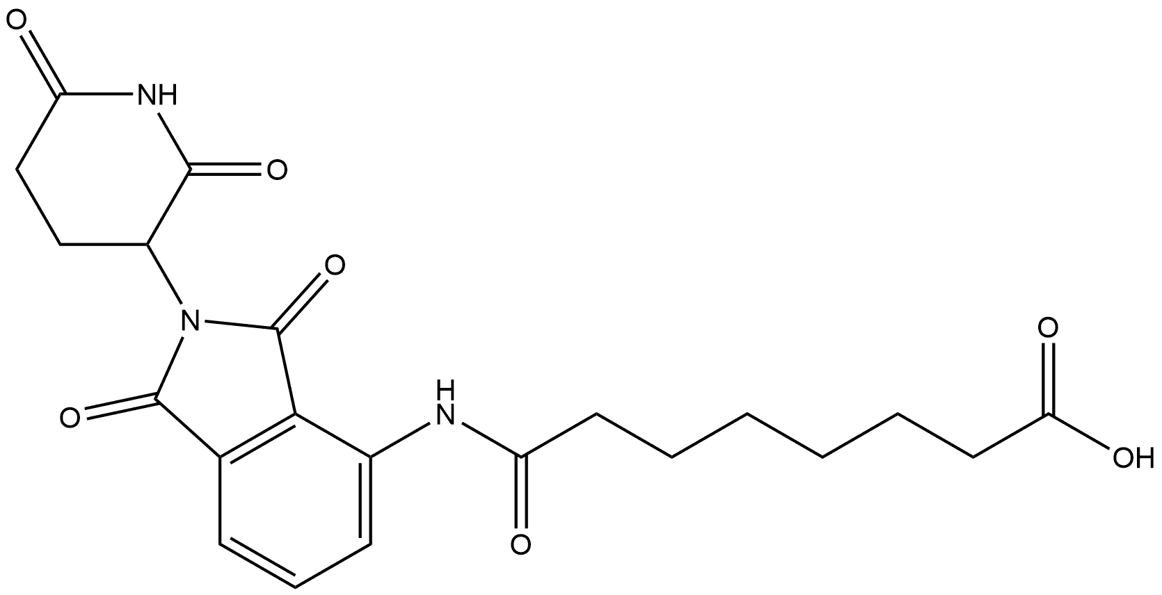 8-[[2-(2,6-Dioxo-3-piperidinyl)-2,3-dihydro-1,3-dioxo-1H-isoindol-4-yl]amino]-8-oxooctanoic acid Structure