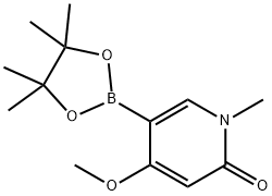 4-Methoxy-1-methyl-5-(4,4,5,5-tetramethyl-1,3,2-dioxaborolan-2-yl)pyridin-2(1H)-one Structure