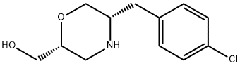 2-Morpholinemethanol, 5-[(4-chlorophenyl)methyl]-, (2R,5S)- Structure