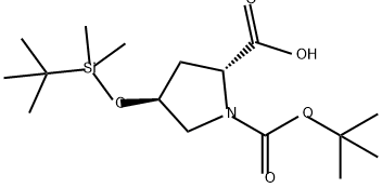 (4S)-4-(TBDMS-oxy)-1-Boc-D-proline Structure