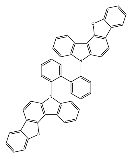 5H-Benzofuro[3,2-c]carbazole, 5,5'-[1,1'-biphenyl]-2,2'-diylbis- Structure