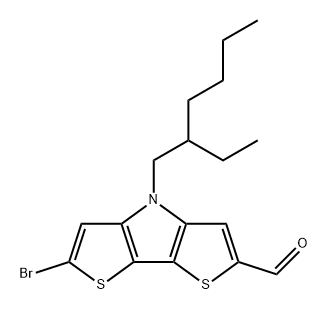 4H-Dithieno[3,2-b:2',3'-d]pyrrole-2-carboxaldehyde, 6-bromo-4-(2-ethylhexyl)- Structure