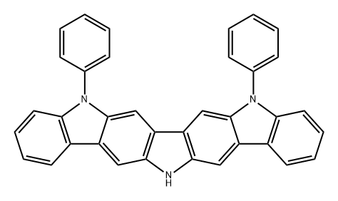 5H-Diindolo[3,2-b:2',3'-h]carbazole, 8,14-dihydro-5,8-diphenyl- Structure