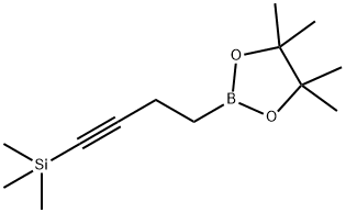 1,3,2-Dioxaborolane, 4,4,5,5-tetramethyl-2-[4-(trimethylsilyl)-3-butyn-1-yl]- Structure