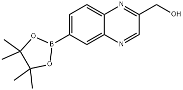 6-(4,4,5,5-Tetramethyl-1,3,2-dioxaborolan-2-yl)-2-quinoxalinemethanol 구조식 이미지