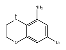 2H-1,4-Benzoxazin-5-amine, 7-bromo-3,4-dihydro- 구조식 이미지