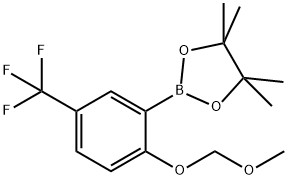 2-(2-(methoxymethoxy)-5-(trifluoromethyl)phenyl)-4,4,5,5-tetramethyl-1,3,2-dioxaborolane Structure