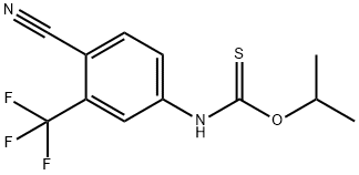 Carbamothioic acid, N-[4-cyano-3-(trifluoromethyl)phenyl]-, O-(1-methylethyl) ester Structure