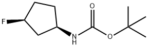 Carbamic acid, N-[(1R,3S)-3-fluorocyclopentyl]-, 1,1-dimethylethyl ester Structure