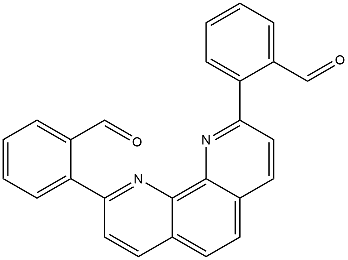 2,2'-(1,10-Phenanthroline-2,9-diyl)dibenzaldehyde Structure