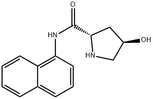 2-Pyrrolidinecarboxamide, 4-hydroxy-N-1-naphthalenyl-, (2S,4R)- Structure