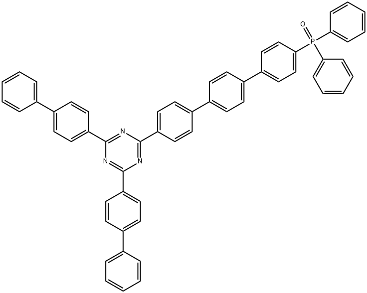 1,3,5-Triazine, 2,4-bis([1,1'-biphenyl]-4-yl)-6-[4''-(diphenylphosphinyl)[1,1':4',1''-terphenyl]-4-yl]- Structure