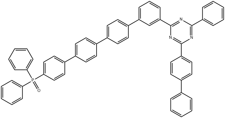 1,3,5-Triazine, 2-[1,1'-biphenyl]-4-yl-4-[4'''-(diphenylphosphinyl)[1,1':4',1'':4'',1'''-quaterphenyl]-3-yl]-6-phenyl- Structure