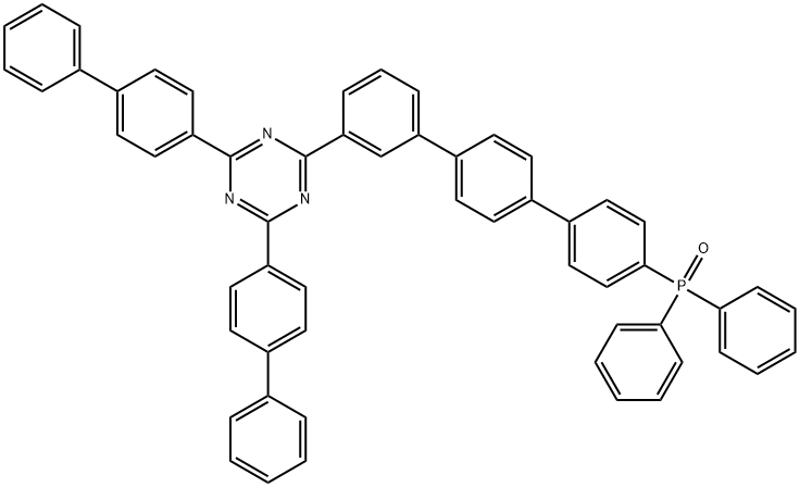 1,3,5-Triazine, 2,4-bis([1,1'-biphenyl]-4-yl)-6-[4''-(diphenylphosphinyl)[1,1':4',1''-terphenyl]-3-yl]- Structure