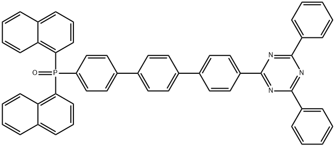 1,3,5-Triazine, 2-[4''-(di-1-naphthalenylphosphinyl)[1,1':4',1''-terphenyl]-4-yl]-4,6-diphenyl- Structure