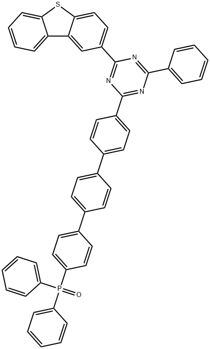 1,3,5-Triazine, 2-(2-dibenzothienyl)-4-[4''-(diphenylphosphinyl)[1,1':4',1''-terphenyl]-4-yl]-6-phenyl- Structure