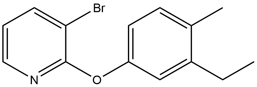 3-Bromo-2-(3-ethyl-4-methylphenoxy)pyridine Structure